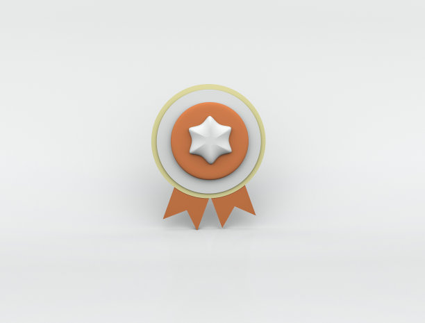 图解奖章奖3D渲染高清图片下载