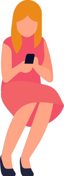 女孩看着智能手机坐着女人打字图片下载