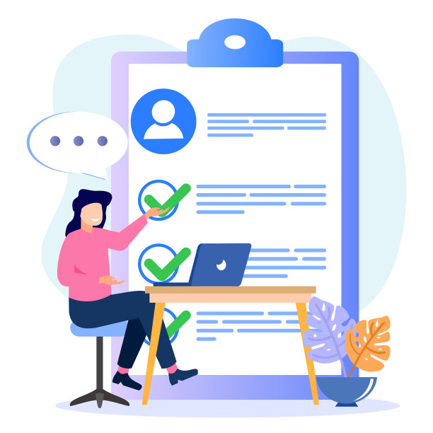 求职面试卡通形象图片下载