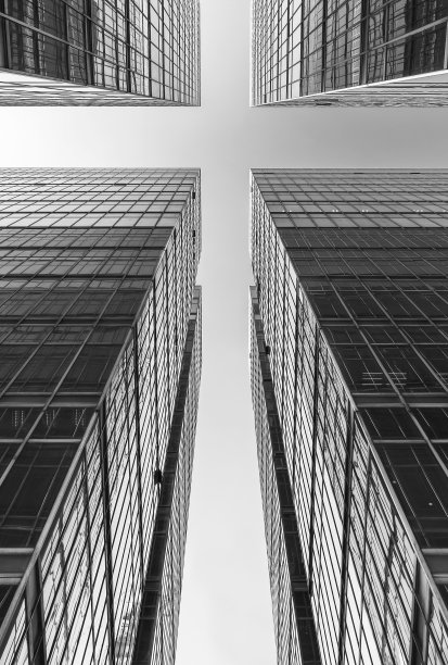 现代办公大楼外观。体系结构抽象背景图片下载