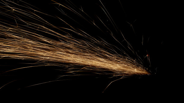 线的光。黑暗中的火花图片下载