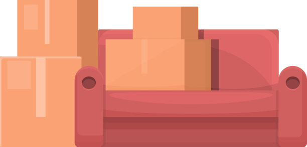 搬迁沙发盒子图标卡通屋图片下载