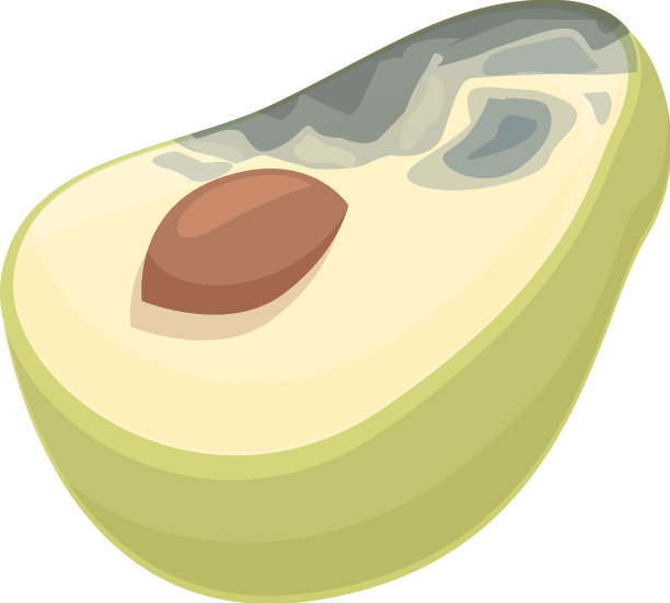 受污染的鳄梨图标卡通水果图片下载