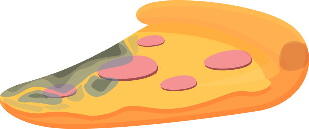 受污染的披萨图标卡通图片下载