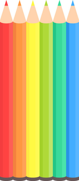 彩色铅笔图标卡通色彩学校图片下载