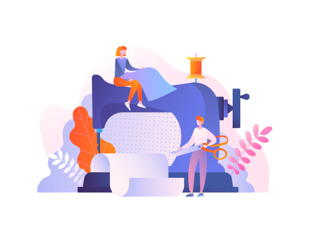 有缝纫机的人图片下载