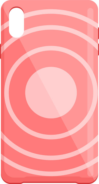 红色目标智能手机外壳图标卡通图片下载