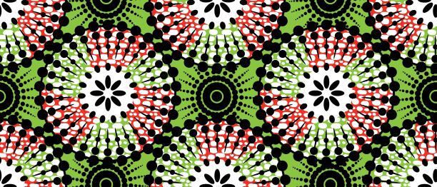 非洲民族传统的绿色图案。图片下载