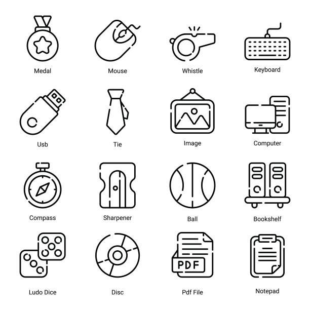 教育线图标被隔离在白色背景上图片下载