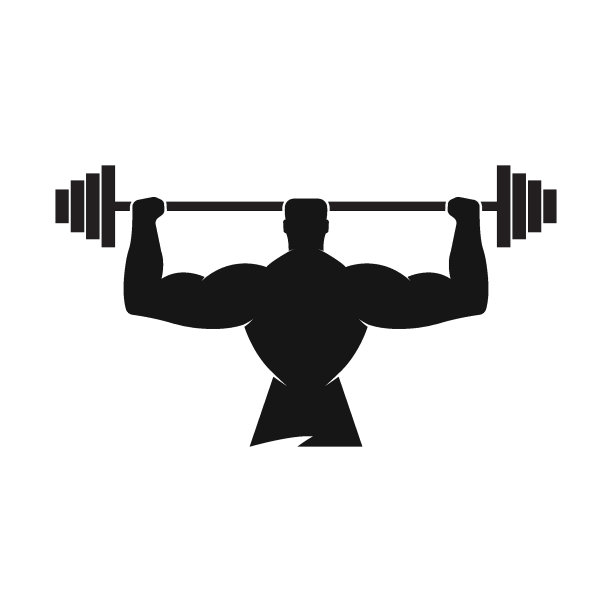 健美运动员标志模板图片下载