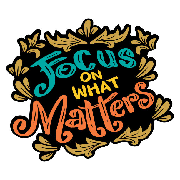 专注于重要的事情，手写。海报引号。图片下载