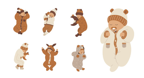 波西米亚睡袍婴儿套装可爱的新生儿和图片下载