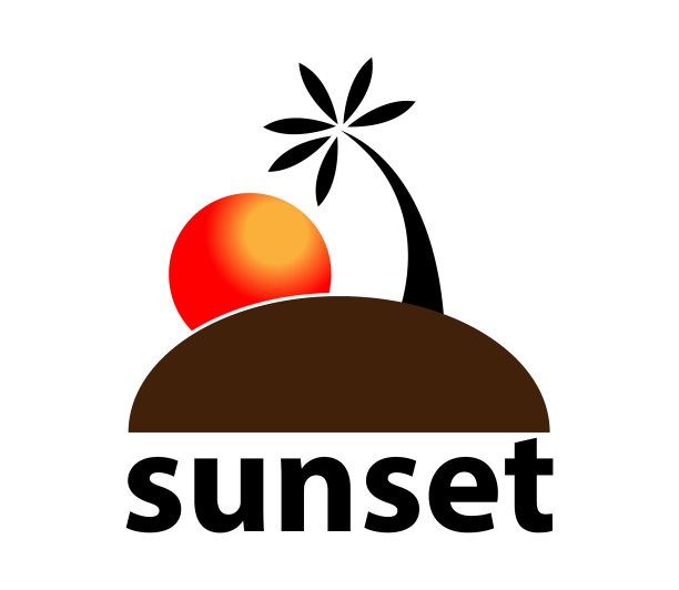 日落标志设计模板创意品牌标志图片下载