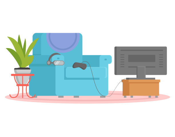 室内布置家具、椅子、电视图片下载