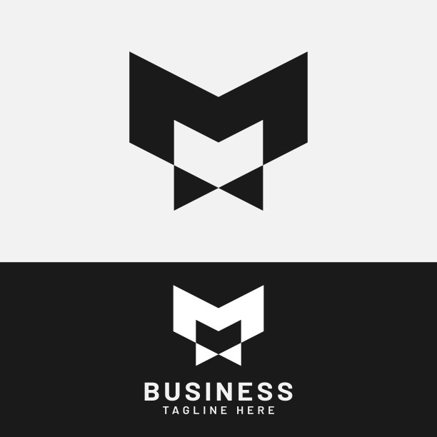 字母首字母M男子标志设计模板图片下载
