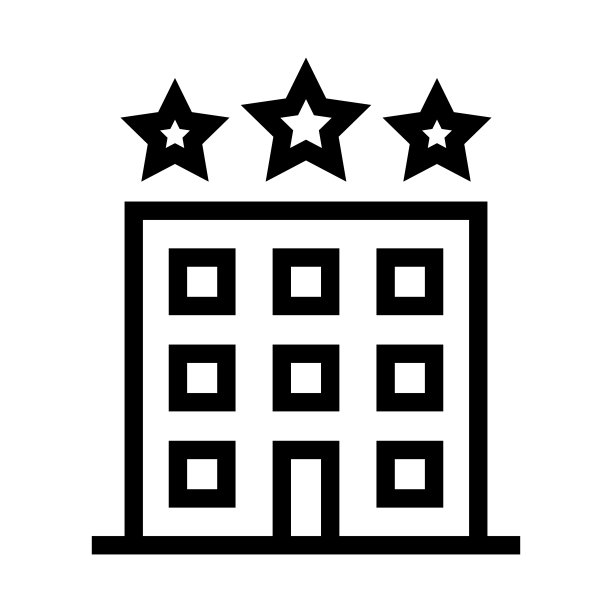 酒店建筑图标图片下载