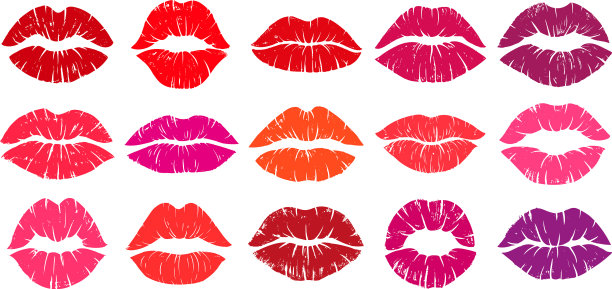 女人嘴唇上的红唇印是唇吻图片下载