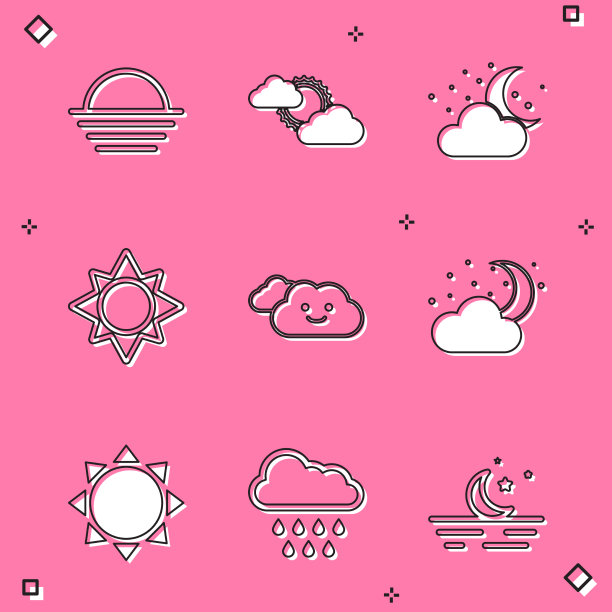 日落日落，云天云与月图片下载