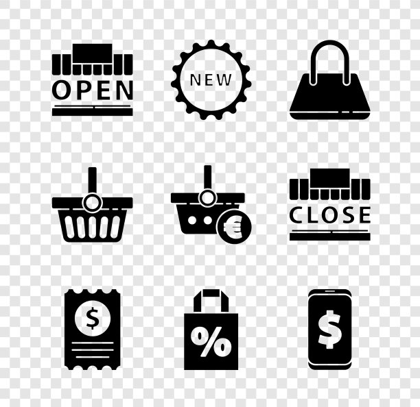 设置购物大楼和公开价签图片下载