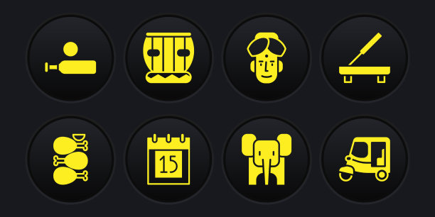 Set tandoori鸡肉香味温泉棒图片下载