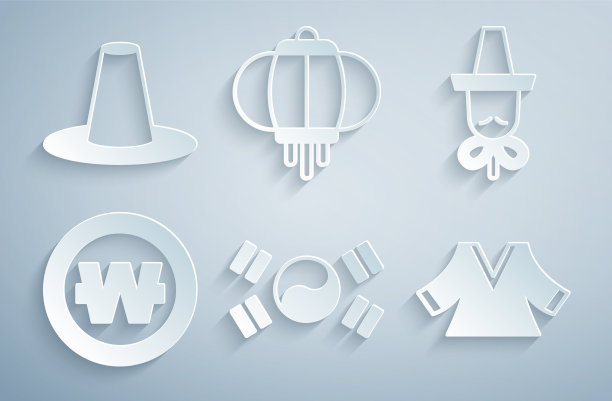 设韩国国旗韩国帽赢币和服图片下载