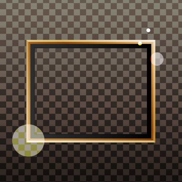逼真的金框设计图片下载