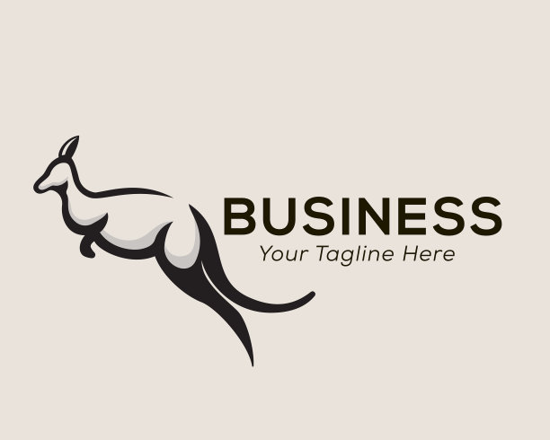 袋鼠跳艺术标志设计灵感图片下载