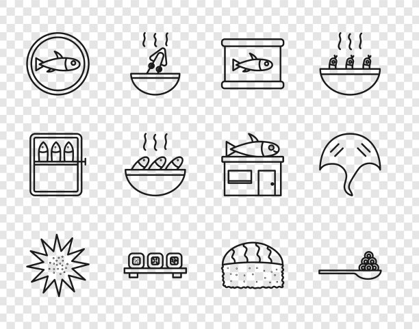 把线海胆鱼子酱放在勺子鱼罐头上图片下载