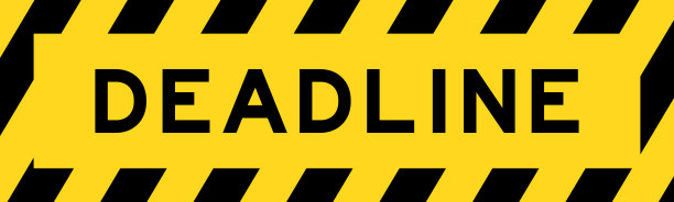 黄色和黑色线条条纹标签横幅与字截止日期图片下载
