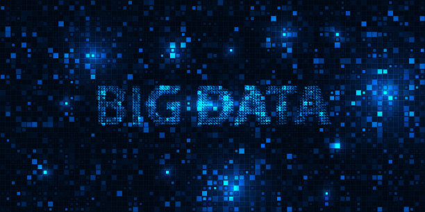 大数据技术的矢量插图。图片下载