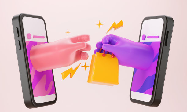 手和包的3d渲染。图片下载