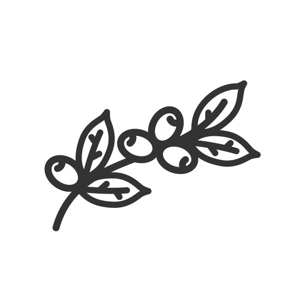 咖啡分支线图标或线性风格象形图图片下载