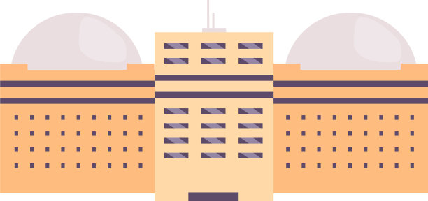 工业大厦卡通工厂瞭望台图片下载