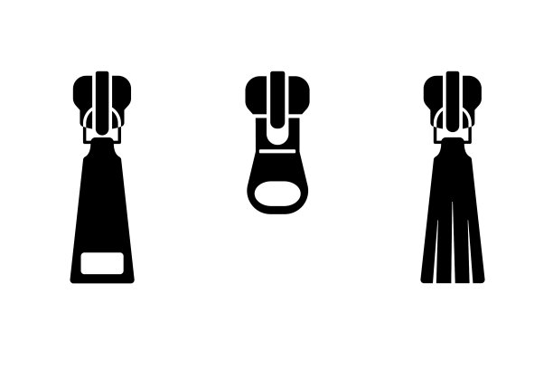 拉链打开和关闭拉链图标设置坚实图片下载