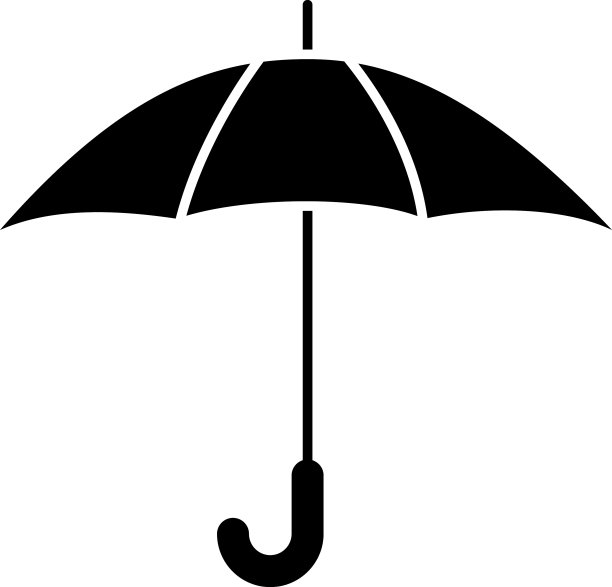 雨伞春天字形图标图片下载