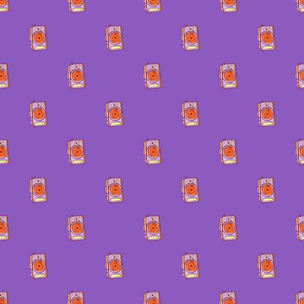 照片相机无缝图案可爱复古图片下载