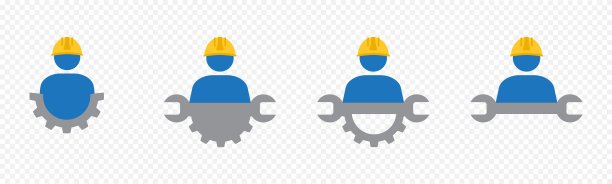 工业符号和设备的矢量图标。图片下载