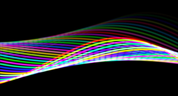 线条艺术在黑色背景。图片下载