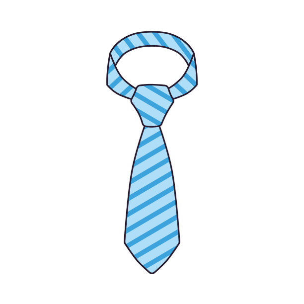 蓝色条纹领带图片下载