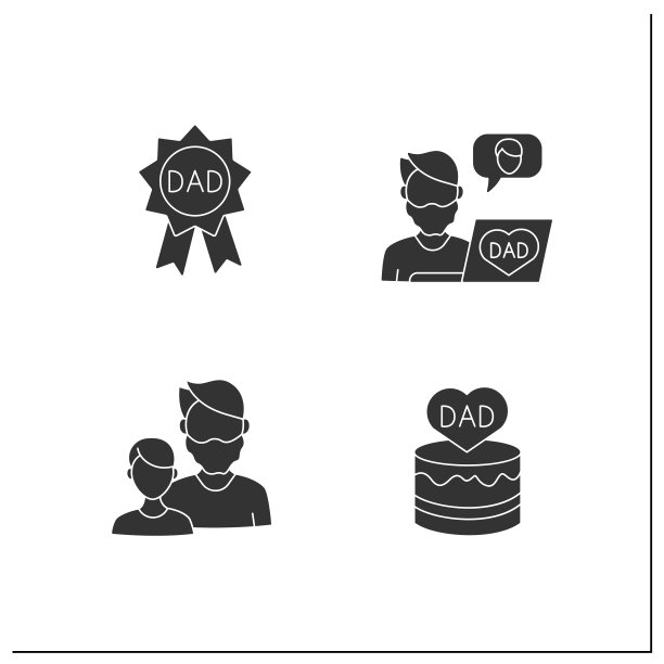 父亲节字形图标设置图片下载