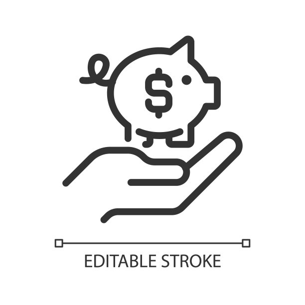 省钱像素完美线性图标图片下载