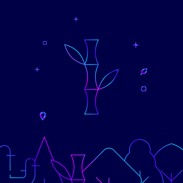 竹渐变线图标图片下载