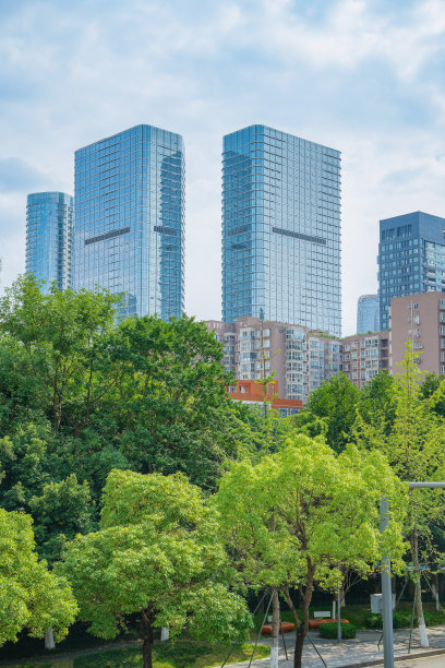 阳光明媚的现代建筑图片下载