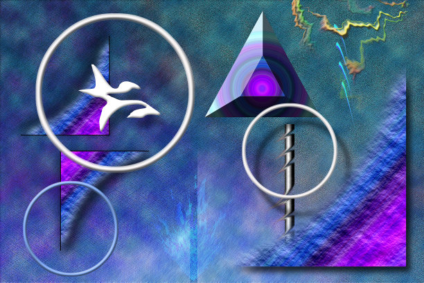 具有几何图形的现代抽象画图片下载