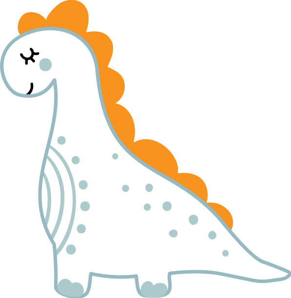可爱的宝宝手绘恐龙图案甜美图片下载