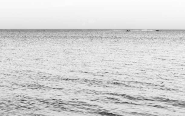 两架水上摩托在湖上飞驰图片下载