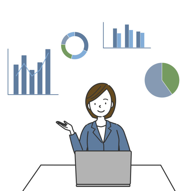 女商人用笔记本电脑解释图片下载