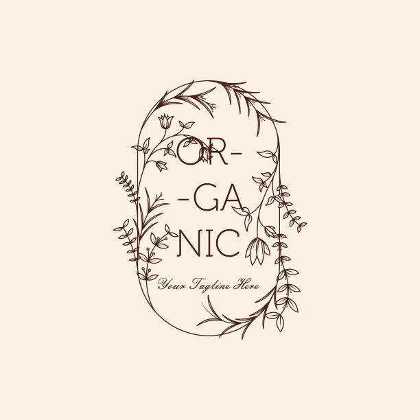 手绘女性标志模板女性框架图片下载