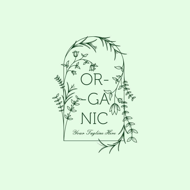 手绘女性标志模板女性框架图片下载