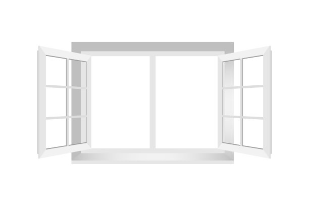 窗口图标在平式开窗上孤立图片下载